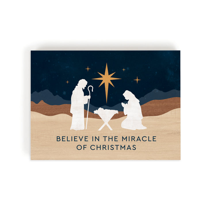 Believe In The Miracle Of Christmas Wood Block Décor
