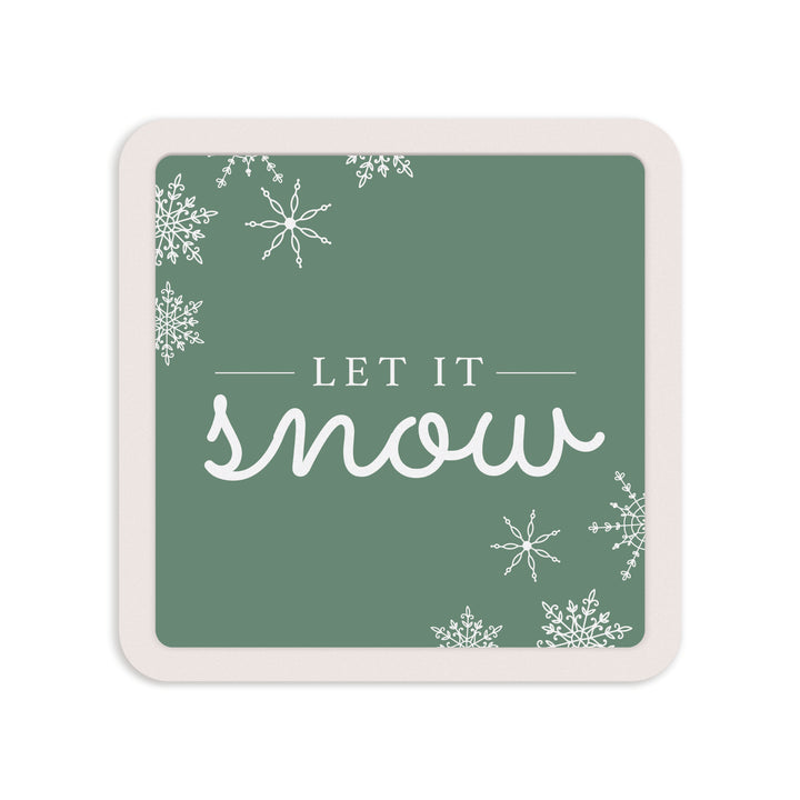 Let It Snow Mini Ceramic Sign