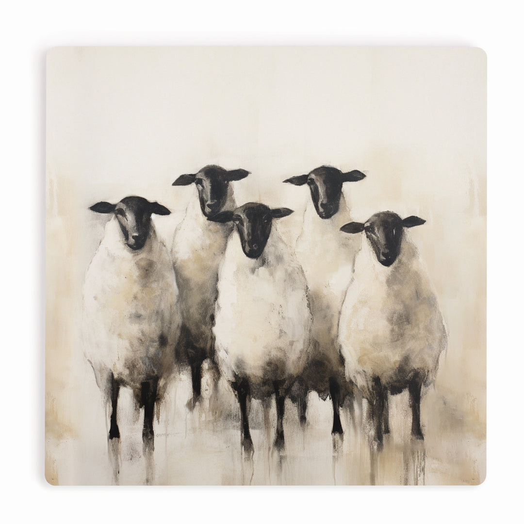 Black & White Sheep Coaster