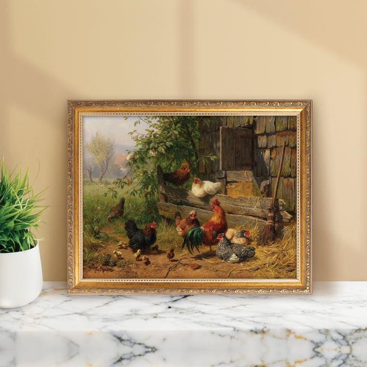 Farm Gold Framed Linen