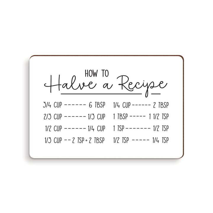 How To Halve A Recipe Magnet