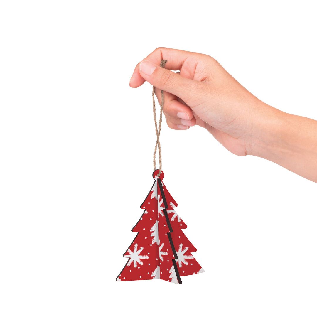 Red And White Tree Pattern Ornament