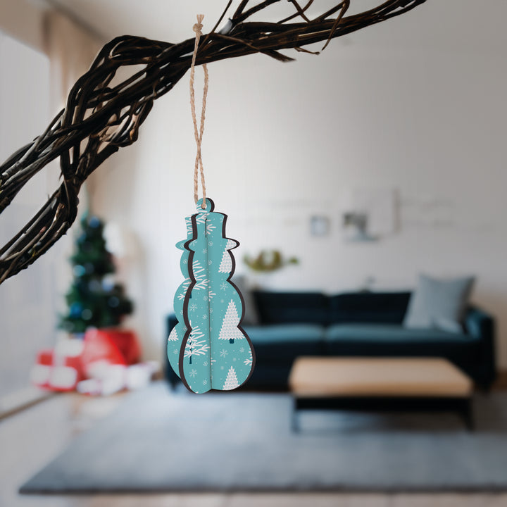 Blue And White Tree Pattern Ornament