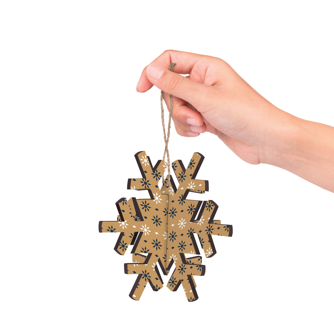 Gold Snowflake Pattern Ornament