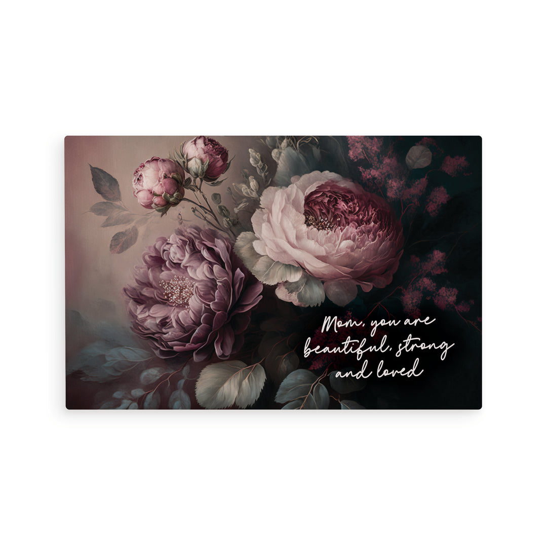 Mom You Are Beautiful Strong And Loved Wooden Postcard