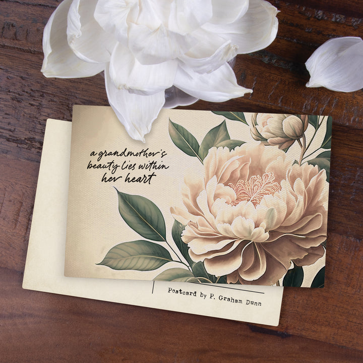 A Grandmother's Beauty Lies Within Wooden Postcard