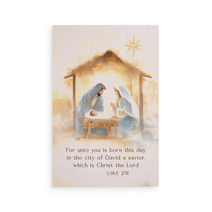 For Unto You Is Born This Day Wooden Postcard
