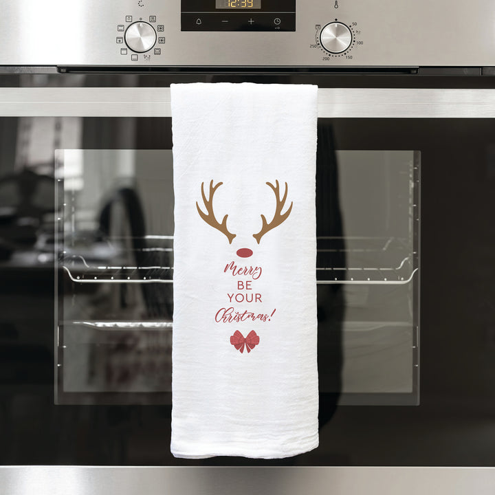 Merry Be Your Christmas Tea Towel