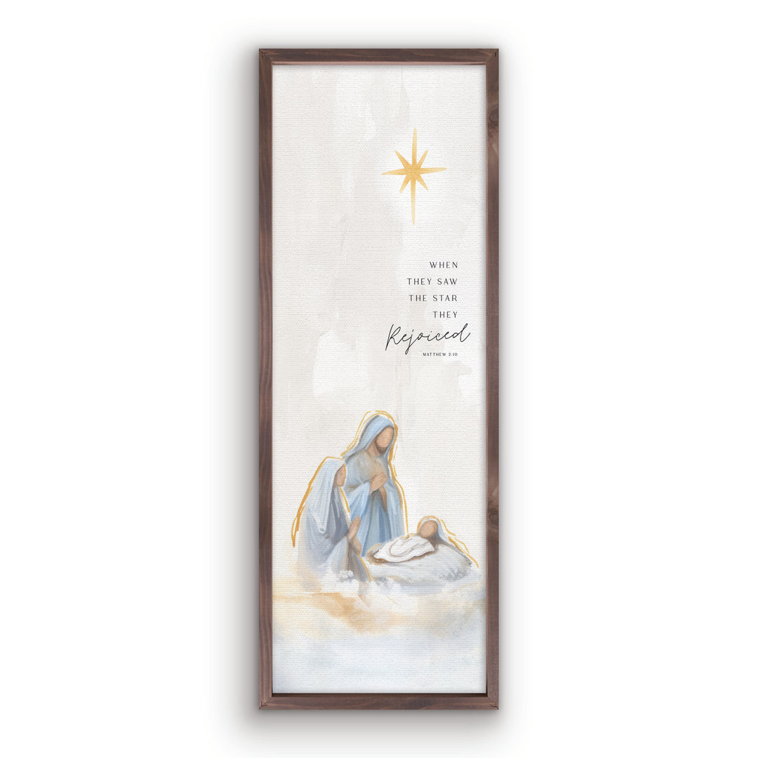 When They Saw The Star They Rejoiced Nativity Framed Art