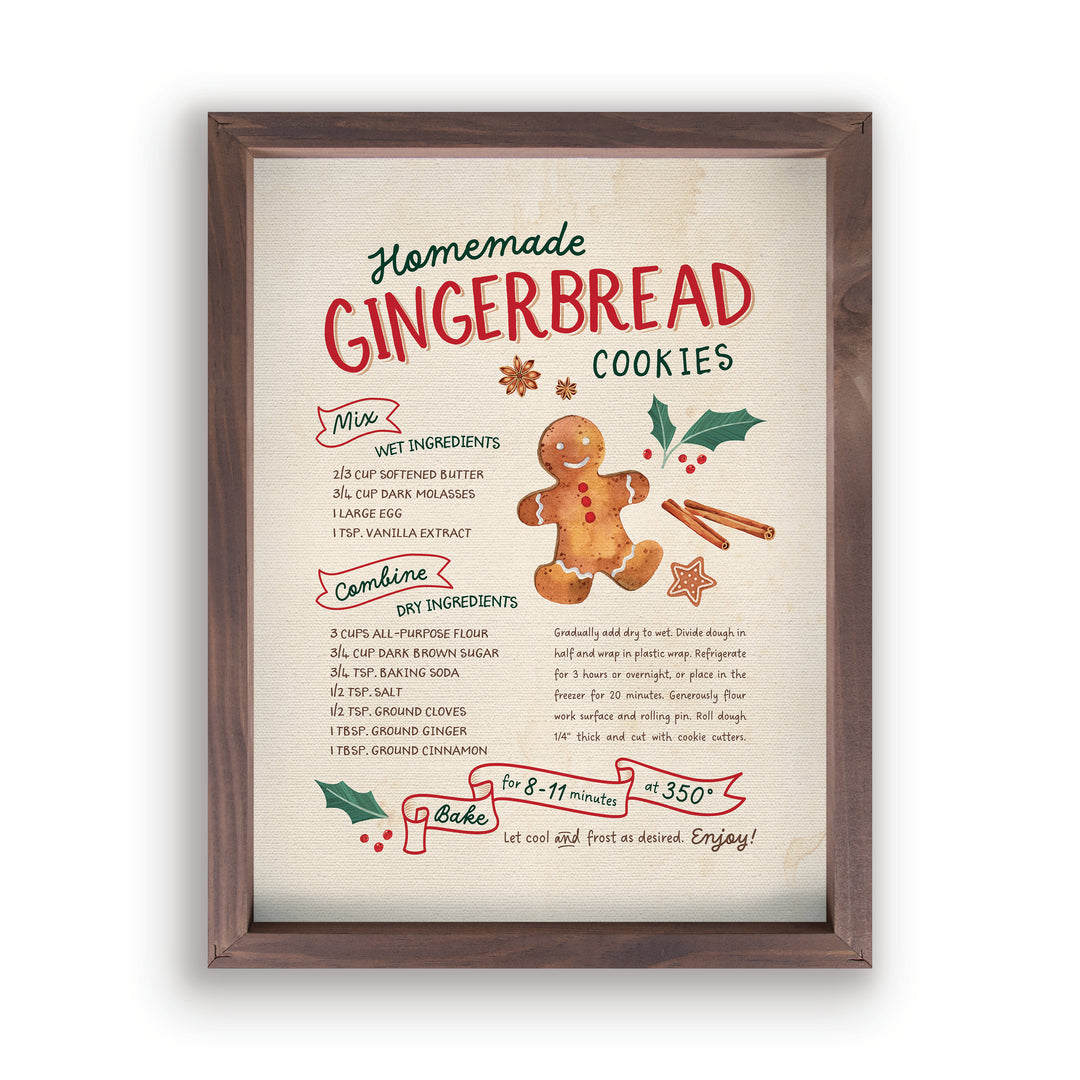 Homemade Gingerbread Cookies Framed Art