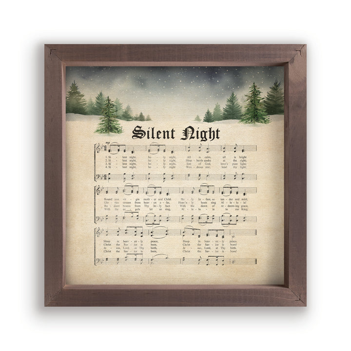 Silent Night Sheet Music Framed Art