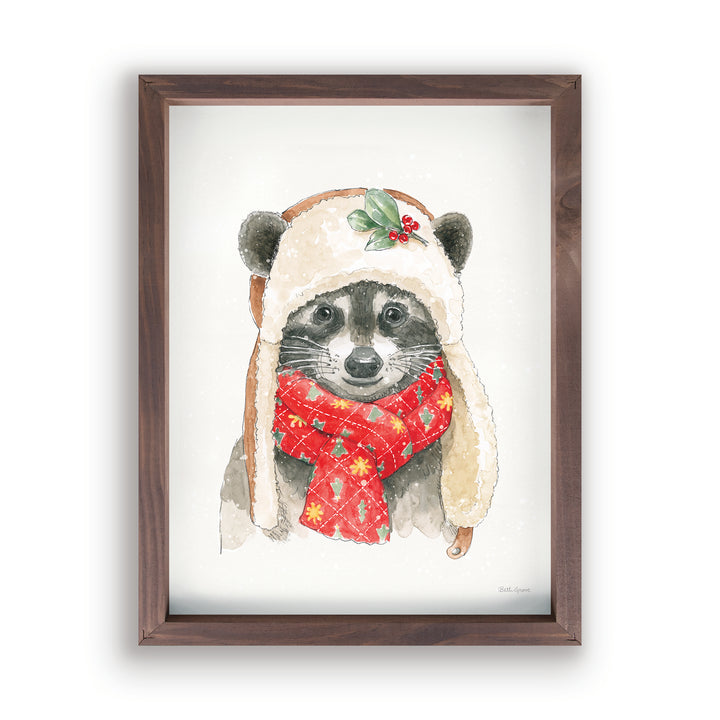 Racoon With Hat Framed Art