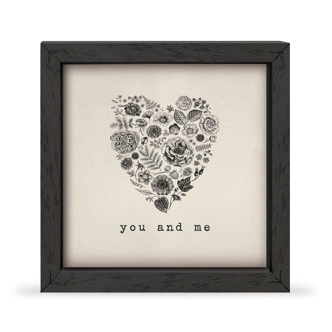 You And Me Framed Linen