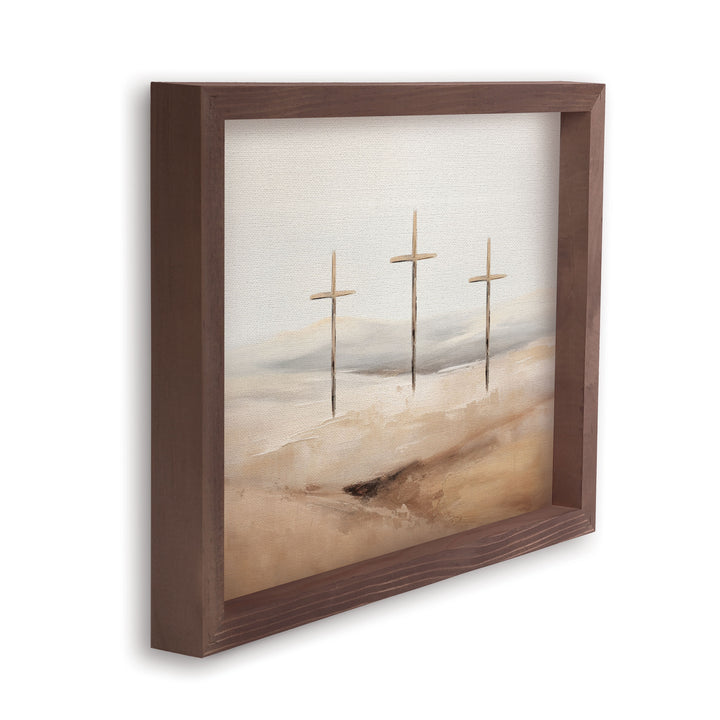 Three Crosses Framed Art