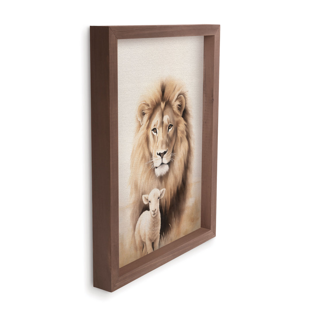 Lion & Lamb Framed Art