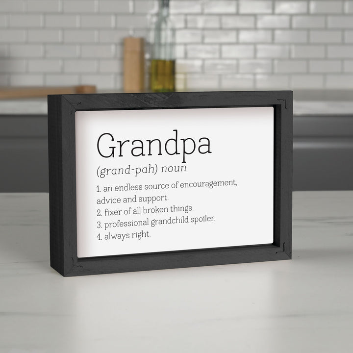 Grandpa Noun An Endless Source Of Encouragement Framed Art