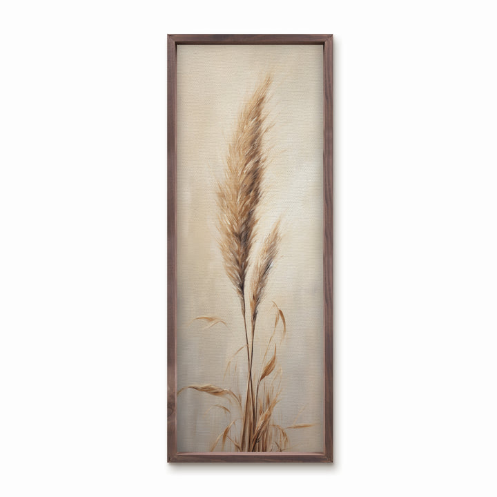 Wheat Stalk 13X35 Framed Linen