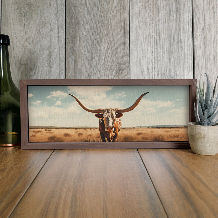 Longhorn 13X5 Framed Linen