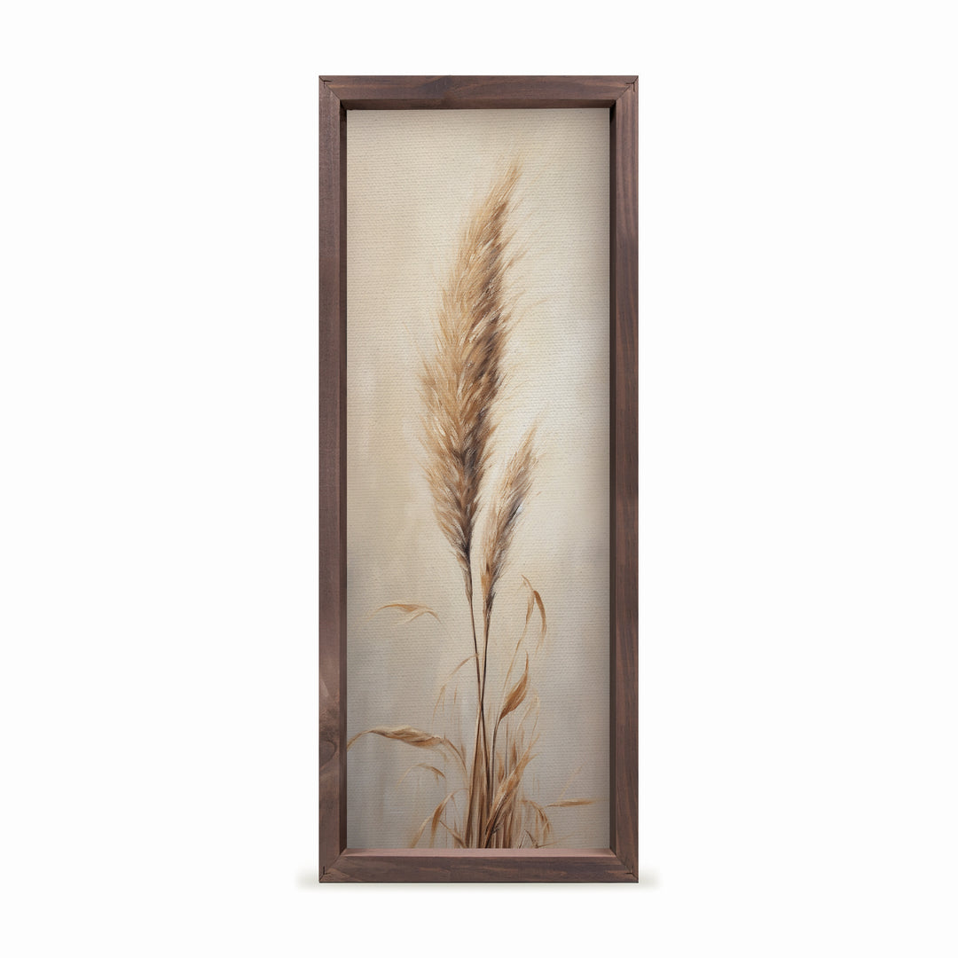 Wheat Stalk 5X13 Framed Linen