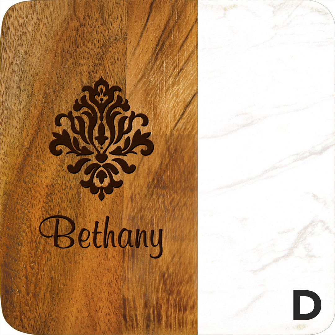 Personalized Faux Marble Coasters, 4-pack