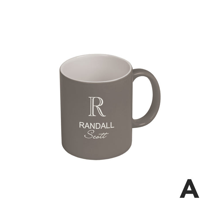 Personalized Black & White Ceramic Mug 11 oz.