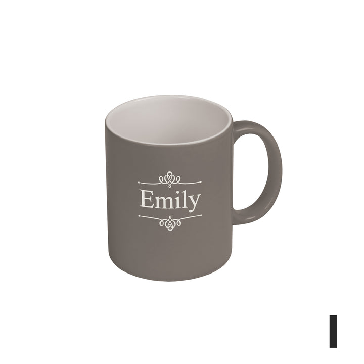 Personalized Dark Blue & White Ceramic Mug 11 oz.