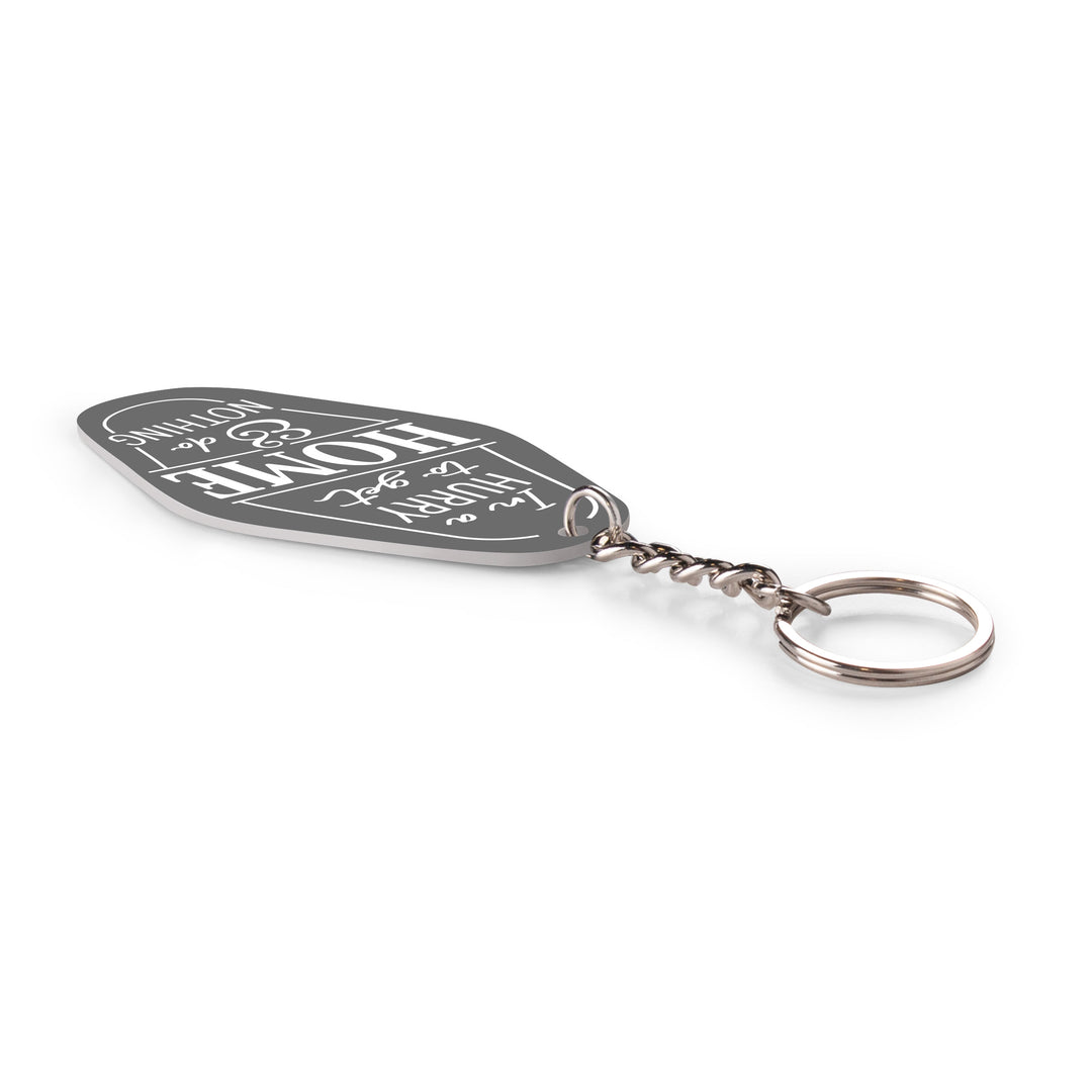 In a Hurry To Get Home & Do Nothing Vintage Engraved Key Chain