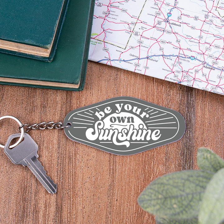 **Be Your Own Sunshine Vintage Engraved Key Chain