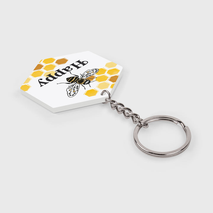 Bee Happy Key Chain