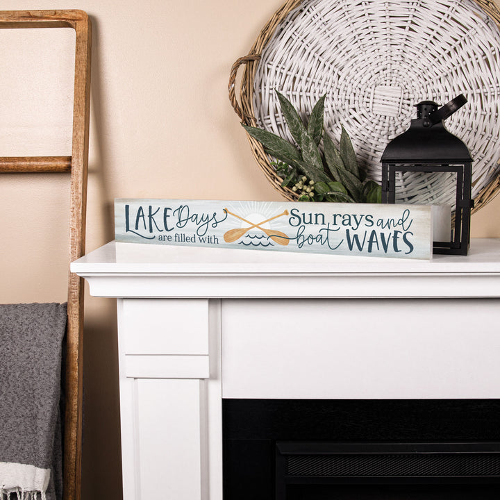 **Lake Days Are Filled With Sun Rays Inspirational Stick Décor