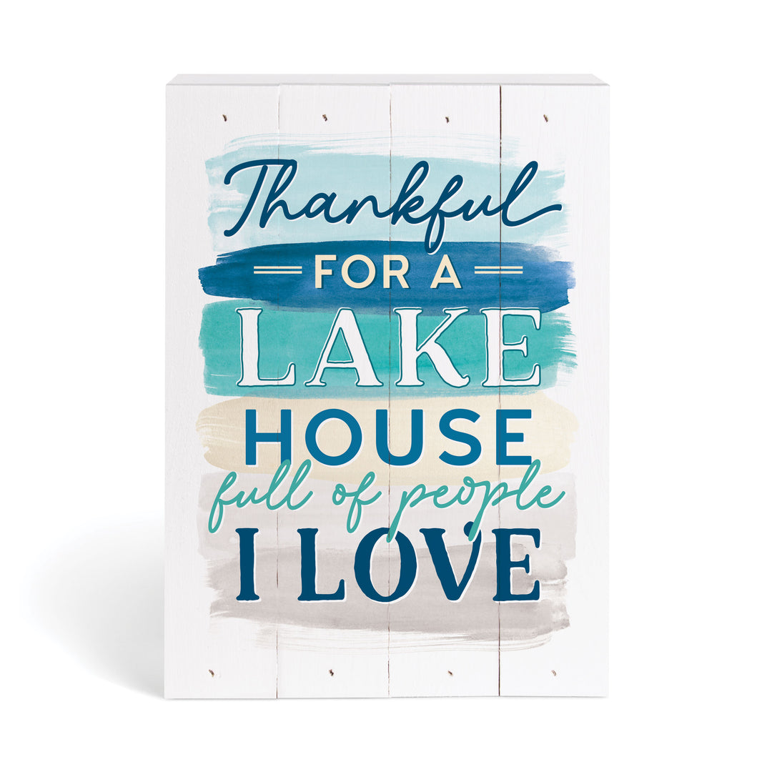 **Thankful For A Lake House Full Of People I Love Tabletop Pallet Décor