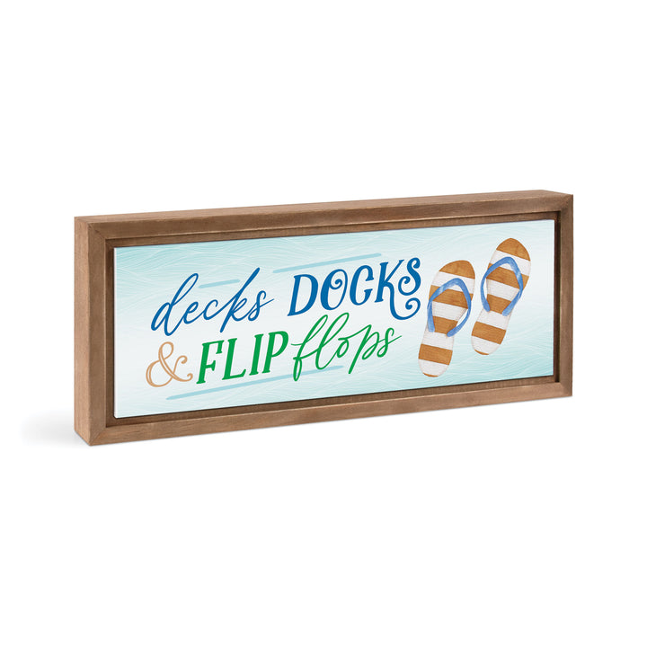 **Decks, Docks & Flip Flops Framed Art