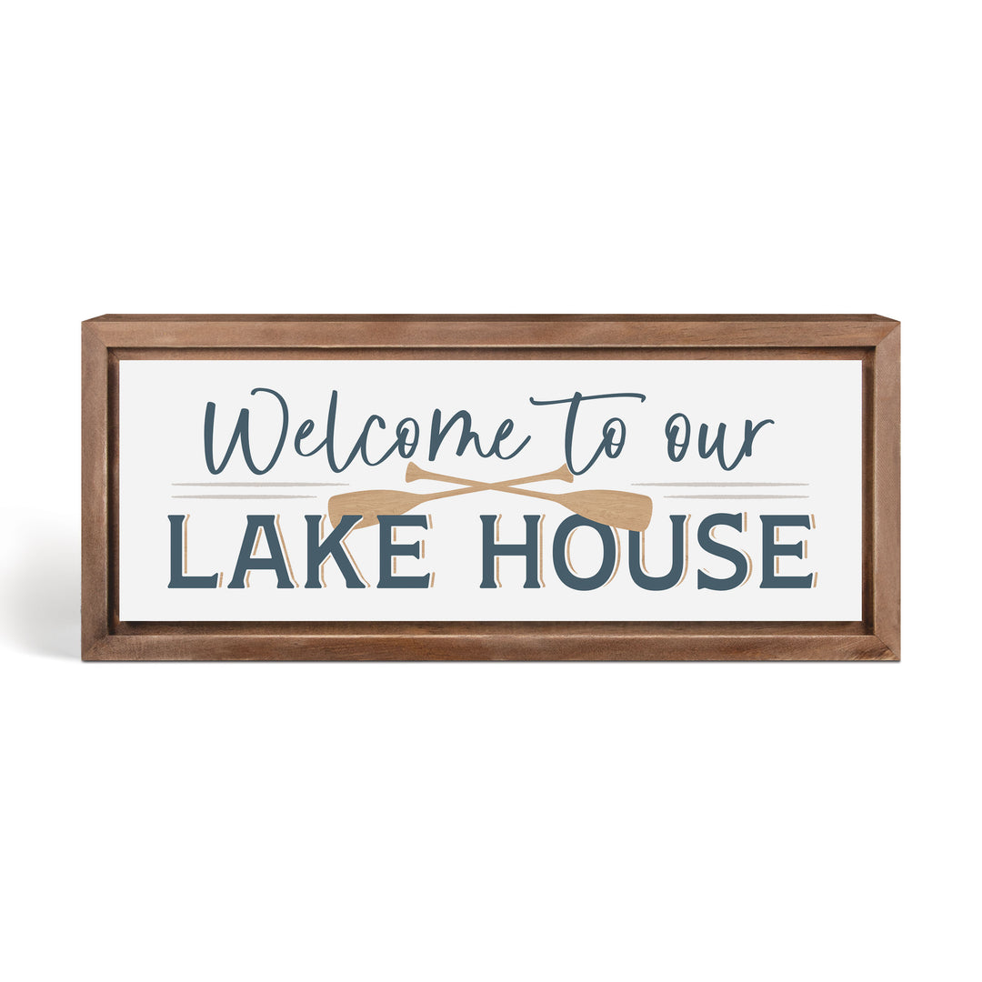 **Welcome to Our Lake House Framed Art