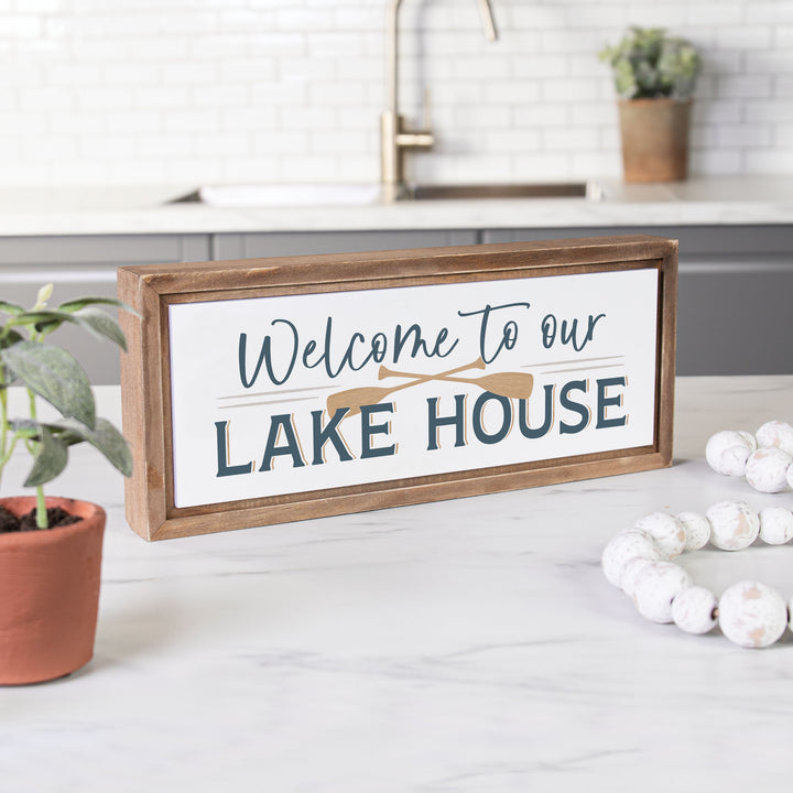 **Welcome to Our Lake House Framed Art