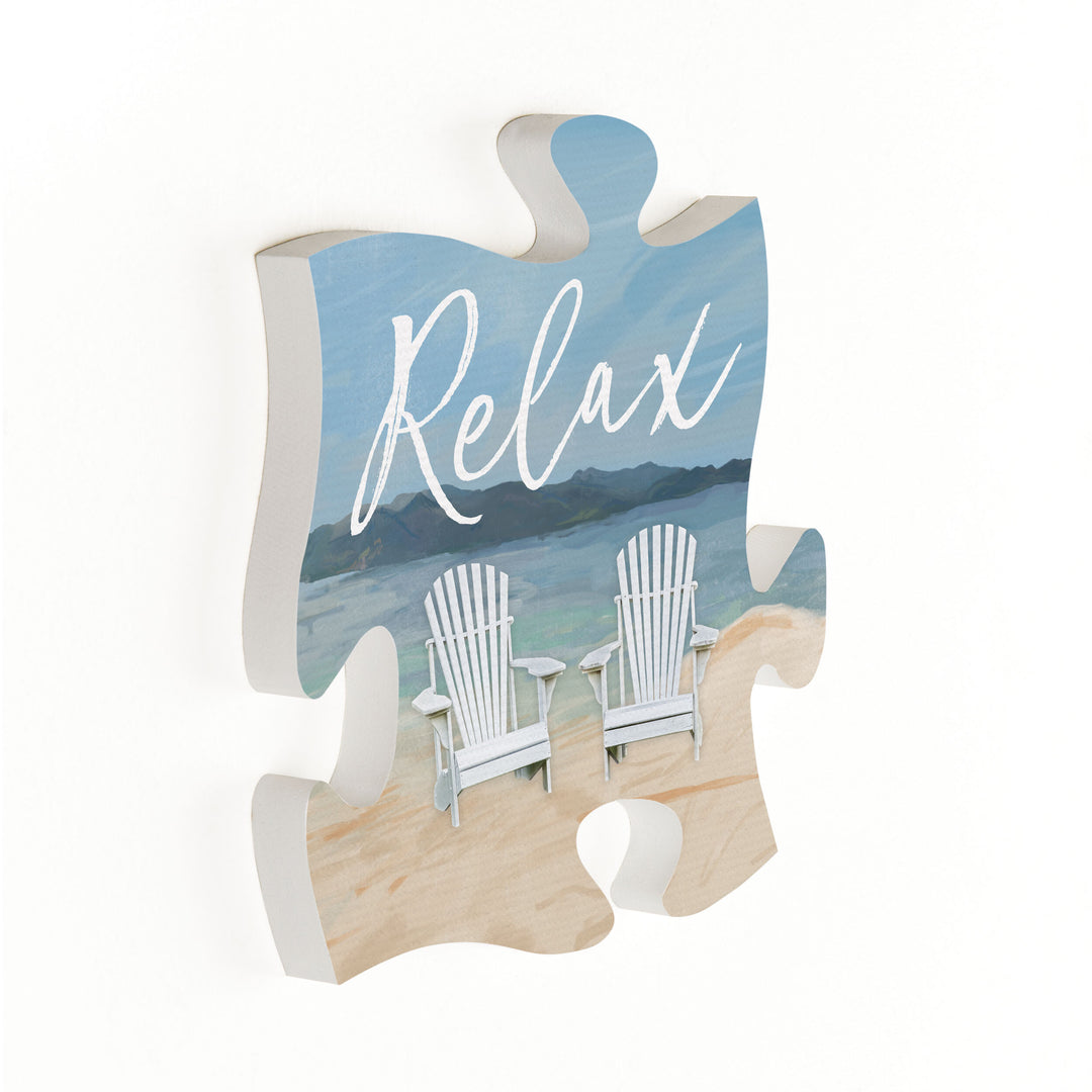 **Relax Mini Puzzle Piece Décor