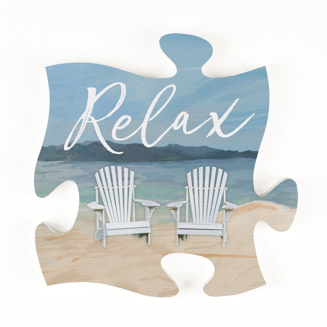 **Relax Mini Puzzle Piece Décor