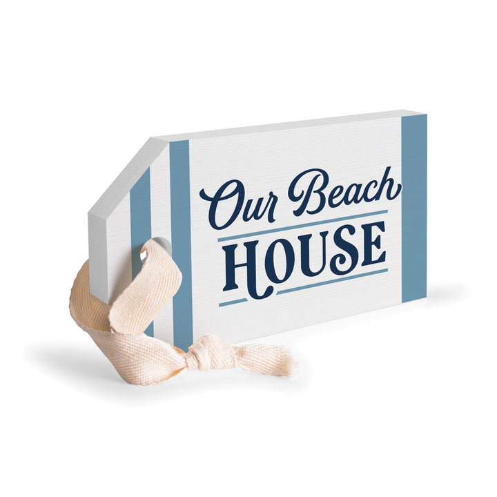 **Our Beach House Tag Shape Décor