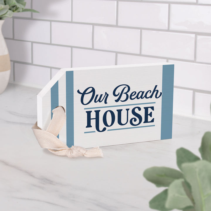 **Our Beach House Tag Shape Décor