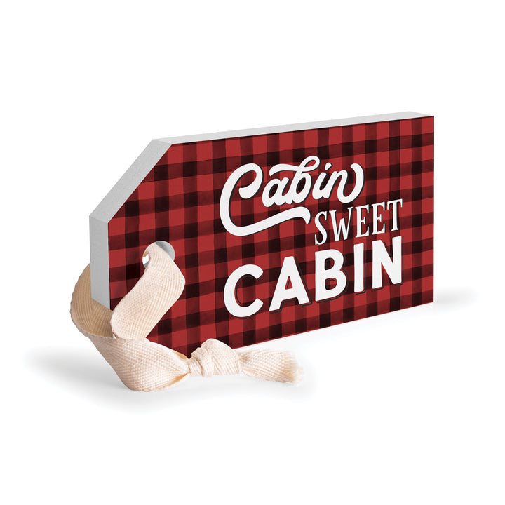 **Cabin Sweet Cabin Tag Shape Décor