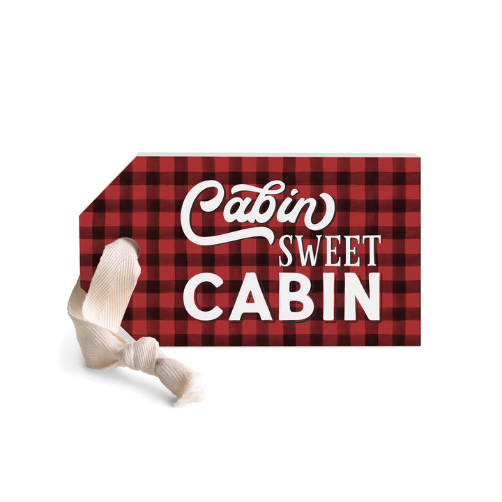 **Cabin Sweet Cabin Tag Shape Décor