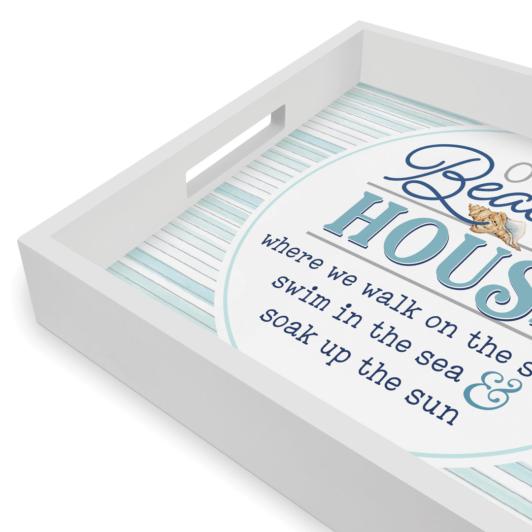**Our Beach House Decorative Serving Tray