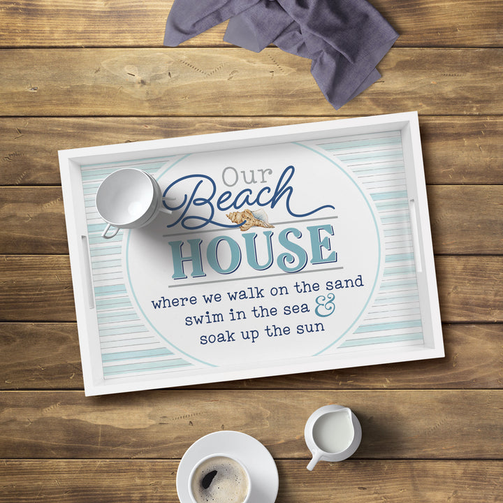**Our Beach House Decorative Serving Tray