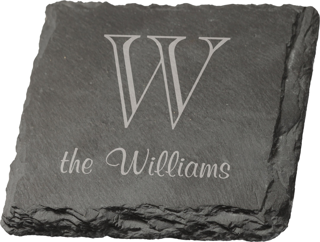 Personalized Square Slate Coasters, 4-pack